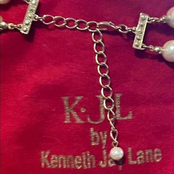 Kenneth Jay Lane Double Strand Pearl Necklace - Picture 3 of 5